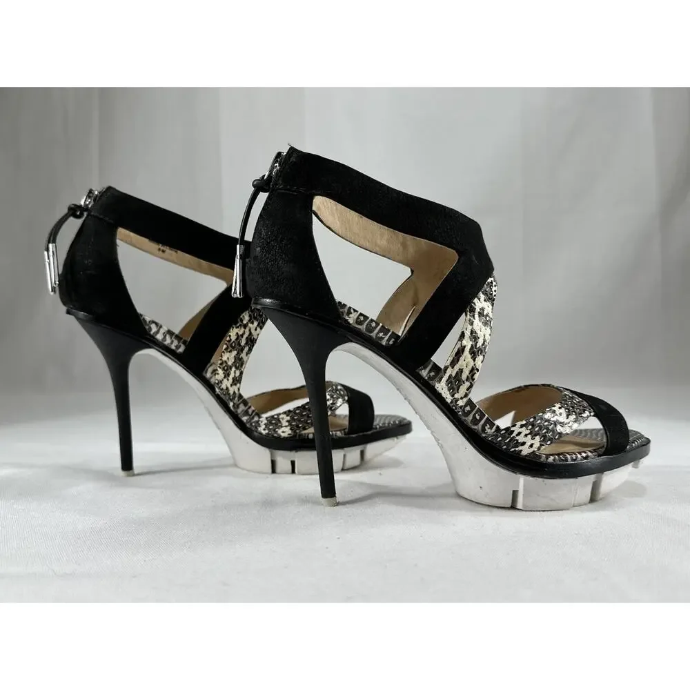 L.A.M.B Open Toe Platform Leather High Heel Stiletto Sz6M Stunning Gorgeous - Picture 3 of 12